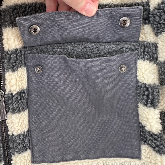 Native Youth Urban Outfitters Men's Cadley Striped Fleece Jacket Size XL - Picture 5 of 9